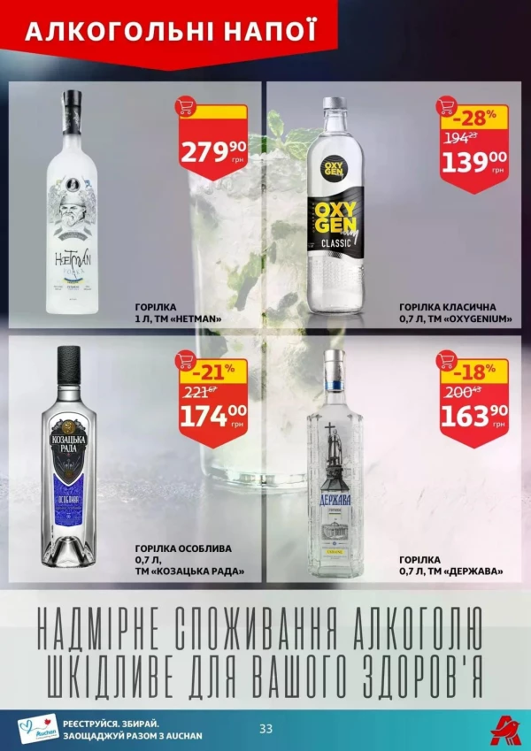 Каталог Auchan - Каталог знижок, сторінка 33: знижки та акції 08 - 14 липня 2026
