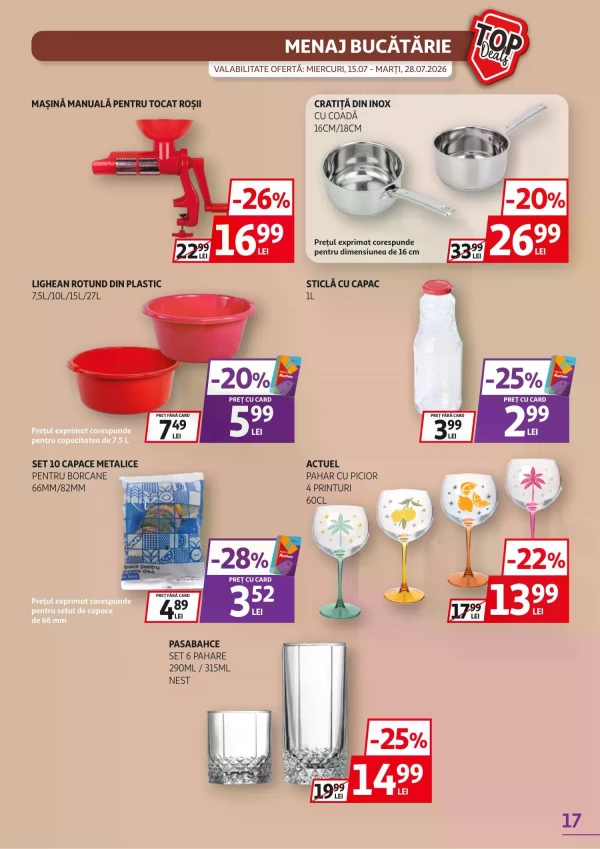 Catalog Auchan - Catalogul cu reduceri, pagina 17: reduceri și oferte 15 - 28 iulie 2026