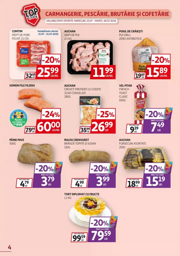 Catalog Auchan - Catalogul cu reduceri, pagina 4: reduceri și oferte 15 - 28 iulie 2026
