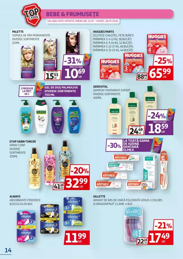 Catalog Auchan - Catalogul cu reduceri, pagina 14: reduceri și oferte 15 - 28 iulie 2026