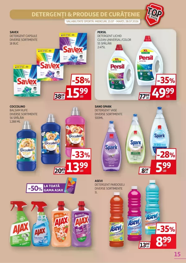 Catalog Auchan - Catalogul cu reduceri, pagina 15: reduceri și oferte 15 - 28 iulie 2026