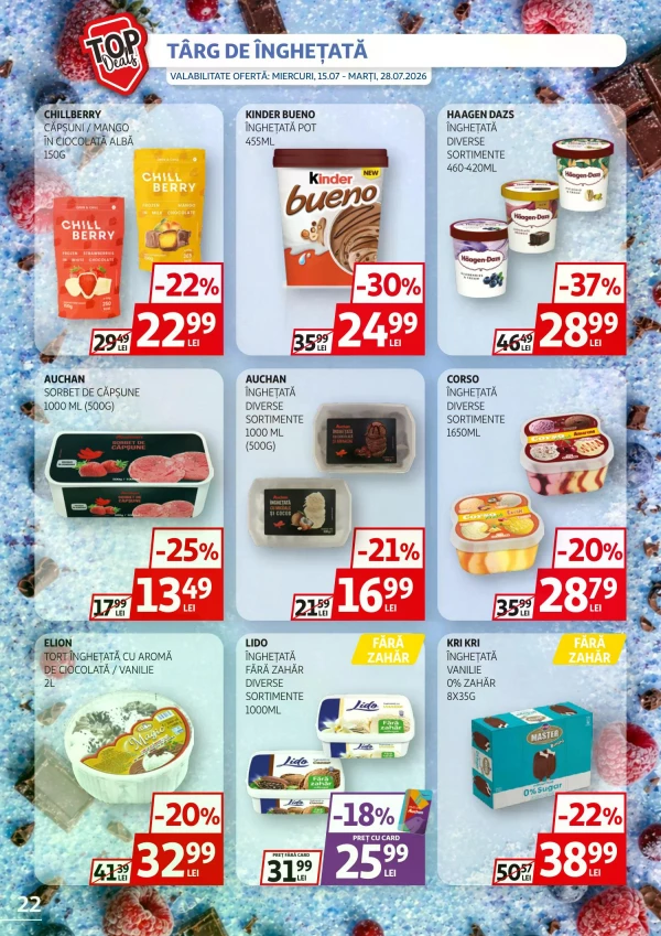 Catalog Auchan - Catalogul cu reduceri, pagina 22: reduceri și oferte 15 - 28 iulie 2026