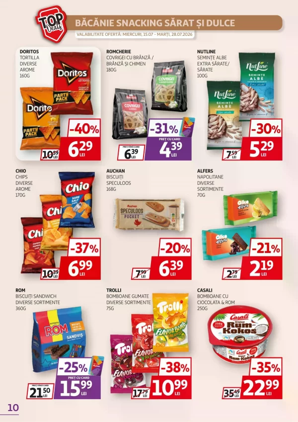 Catalog Auchan - Catalogul cu reduceri, pagina 10: reduceri și oferte 15 - 28 iulie 2026