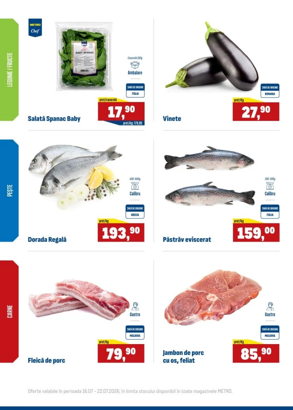 Catalog Metro - Oferte săptămânale la produse proaspete, pagina 2: reduceri și oferte 16 - 22 iulie 2026