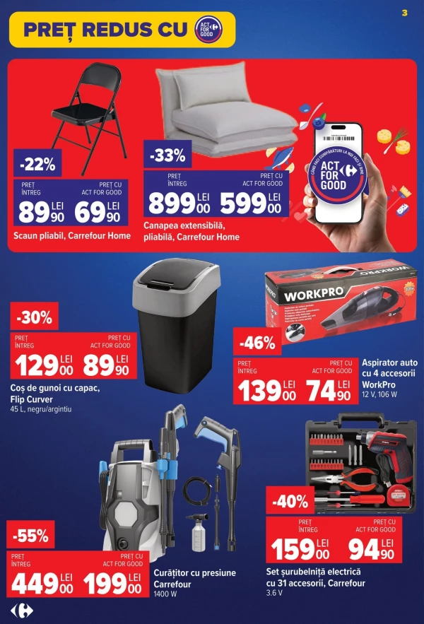 Catalog Carrefour - Catalogul cu reduceri NonFood, pagina 3: reduceri și oferte 22 iulie - 04 august 2026