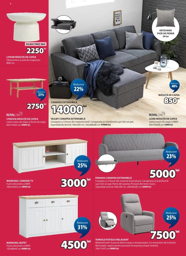 Catalog Jysk - Catalogul cu reduceri, pagina 4: reduceri și oferte 30 iulie - 26 august 2026