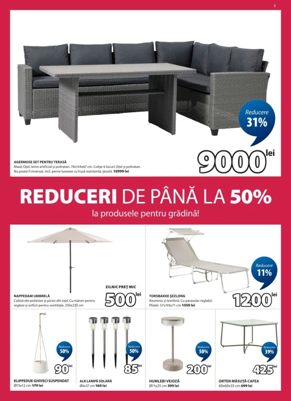 Catalog Jysk - Catalogul cu reduceri, pagina 3: reduceri și oferte 30 iulie - 26 august 2026