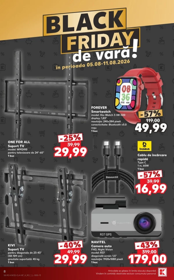 Catalog Kaufland - Catalogul cu reduceri NonFood, pagina 8: reduceri și oferte 05 - 11 august 2026