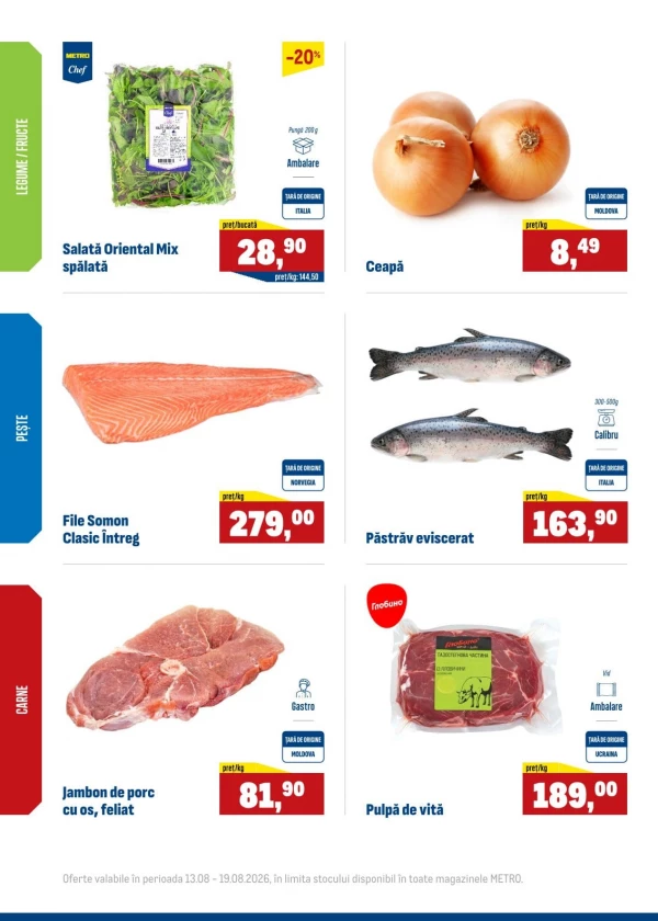 Catalog Metro - Oferte săptămânale la produse proaspete, pagina 2: reduceri și oferte 13 - 19 august 2026