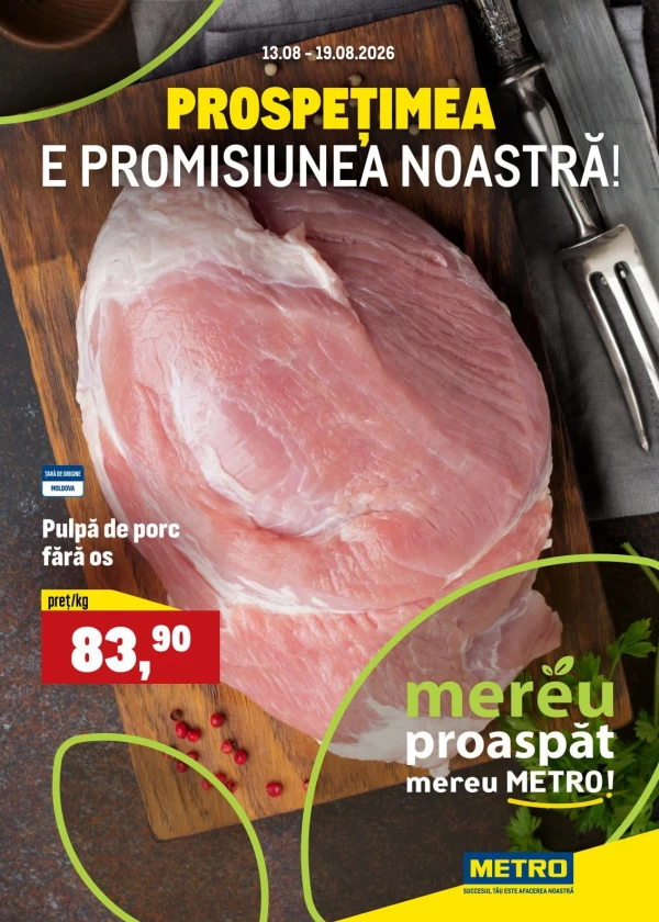 Oferte săptămânale la produse proaspete