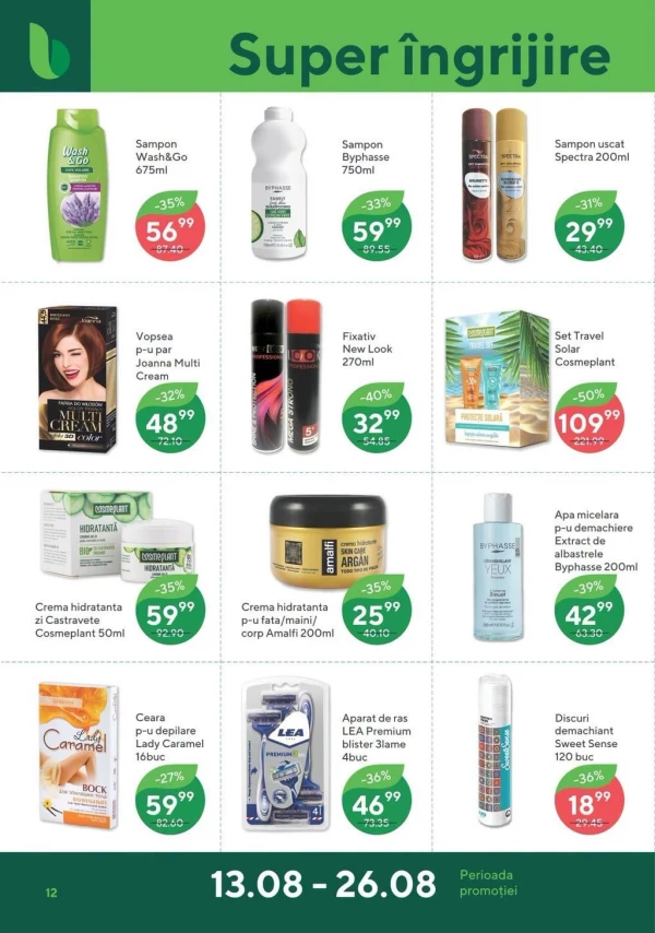 Catalog Bonus - Catalogul cu reduceri, pagina 12: reduceri și oferte 13 - 26 august 2026