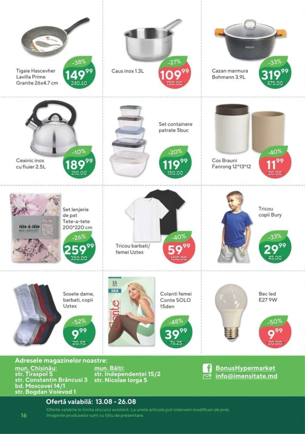 Catalog Bonus - Catalogul cu reduceri, pagina 16: reduceri și oferte 13 - 26 august 2026