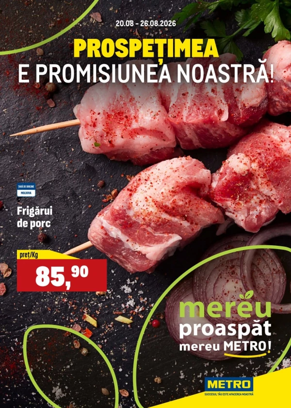 Oferte săptămânale la produse proaspete