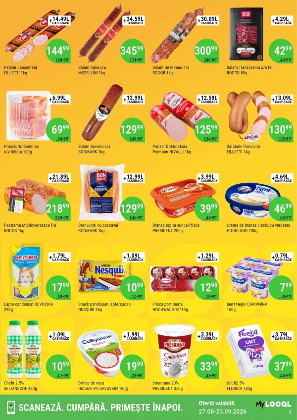 Catalog Local Discounter - Cashback catalog, pagina 2: reduceri și oferte 27 august - 23 septembrie 2026
