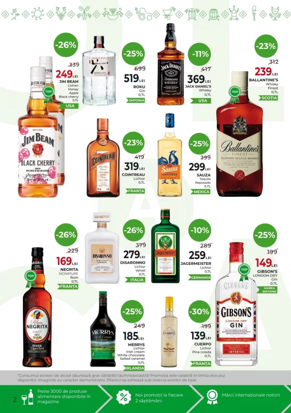 Catalog AlcoMarket - Catalogul cu reduceri, pagina 2: reduceri și oferte 27 august – 9 septembrie 2026