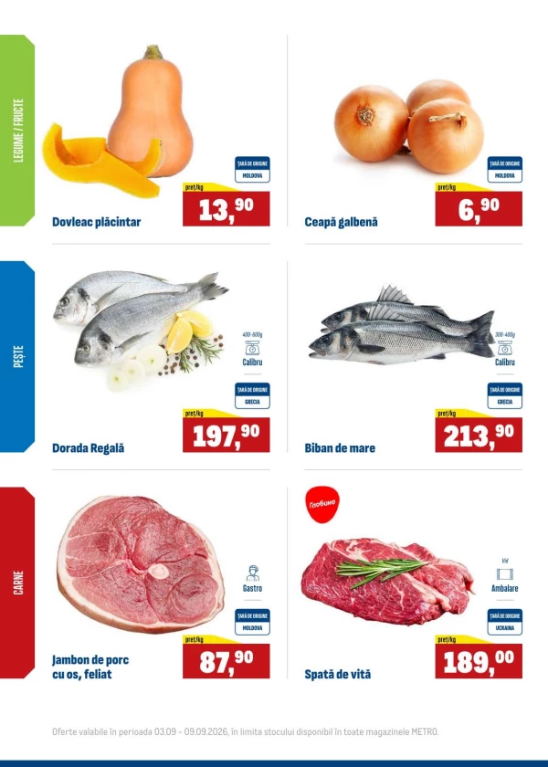 Catalog Metro - Oferte săptămânale la produse proaspete, pagina 2: reduceri și oferte 3 – 9 septembrie 2026