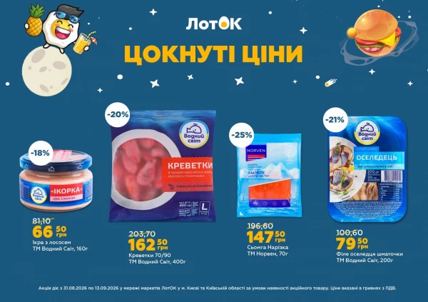 Каталог ЛотОК - Каталог знижок, сторінка 12: знижки та акції 31 серпня – 13 вересня 2026