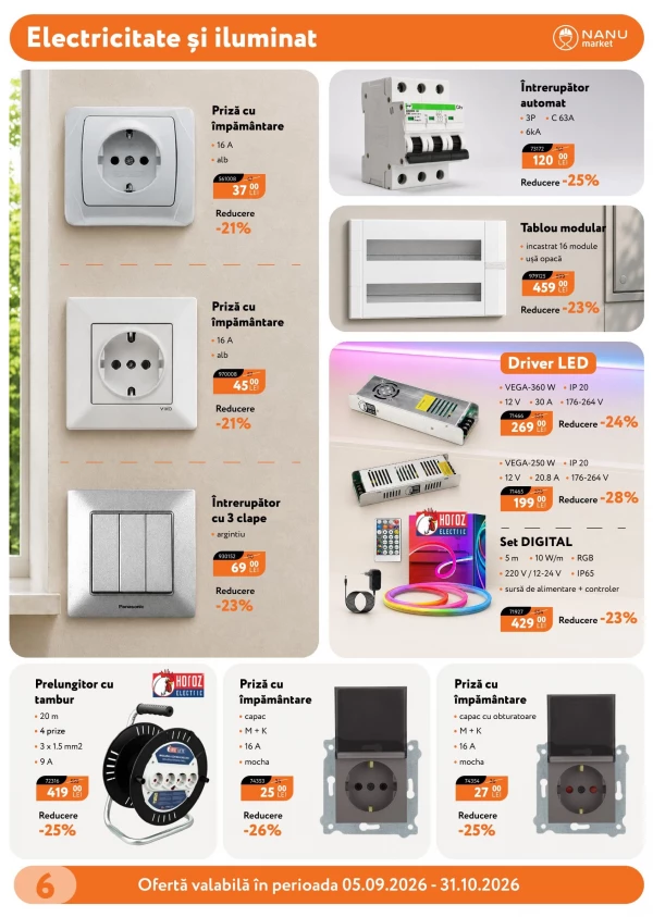 Catalog Nanu Market - Catalogul cu reduceri, pagina 6: reduceri și oferte 5 septembrie – 31 octombrie 2026