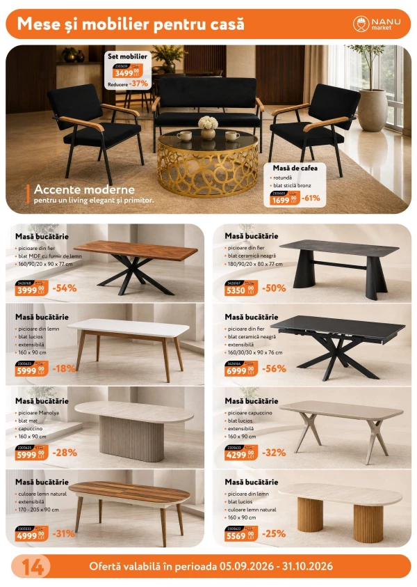 Catalog Nanu Market - Catalogul cu reduceri, pagina 14: reduceri și oferte 5 septembrie – 31 octombrie 2026