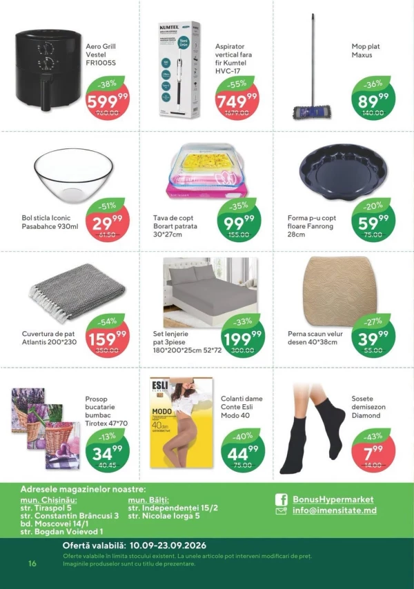 Catalog Bonus - Catalogul cu reduceri, pagina 16: reduceri și oferte 10 – 23 septembrie 2026