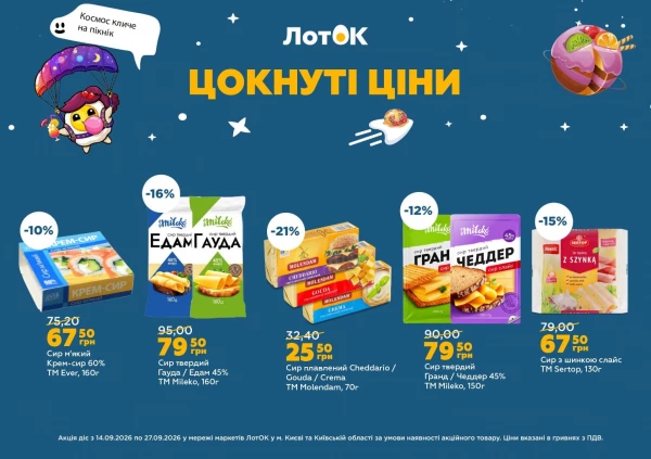 Каталог ЛотОК - Каталог знижок, сторінка 12: знижки та акції 14 – 27 вересня 2026