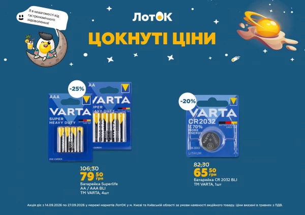 Каталог ЛотОК - Каталог знижок, сторінка 8: знижки та акції 14 – 27 вересня 2026
