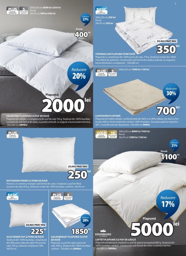 Catalog Jysk - Catalogul cu reduceri, pagina 5: reduceri și oferte 24 septembrie – 21 octombrie 2026