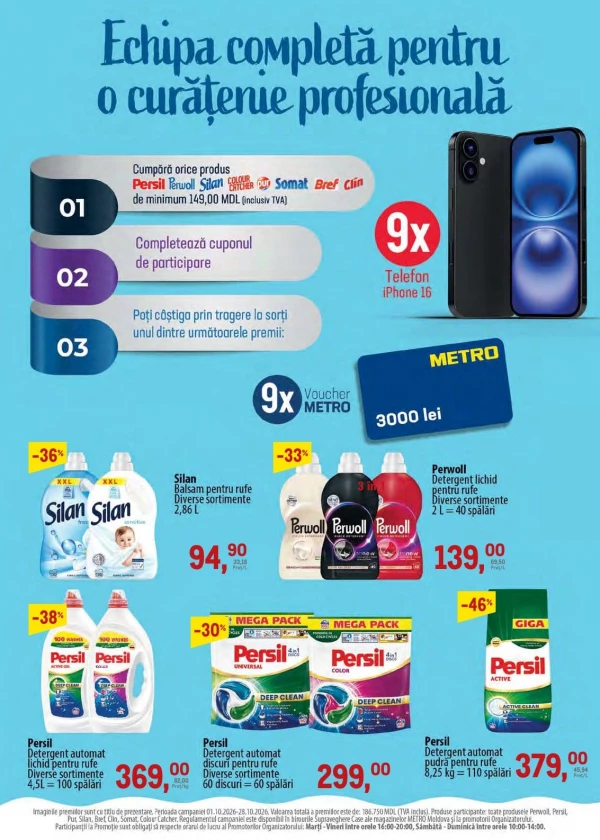 Catalog Metro - Catalogul special: Curatenie, pagina 2: reduceri și oferte 1 – 28 octombrie 2026