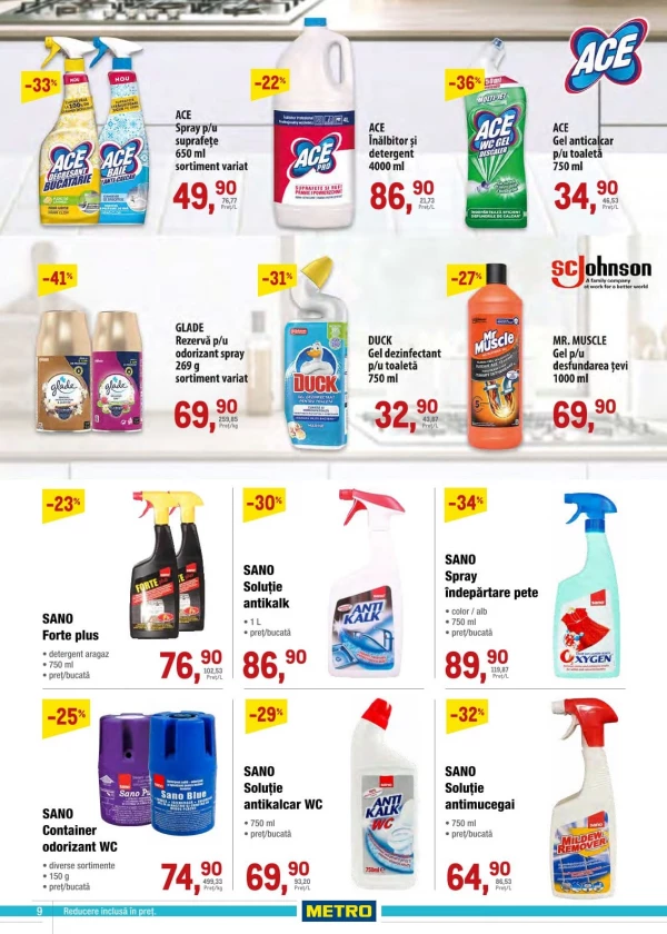 Catalog Metro - Catalogul special: Curatenie, pagina 9: reduceri și oferte 1 – 28 octombrie 2026