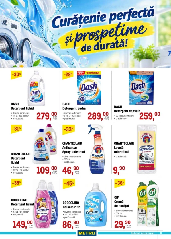 Catalog Metro - Catalogul special: Curatenie, pagina 8: reduceri și oferte 1 – 28 octombrie 2026