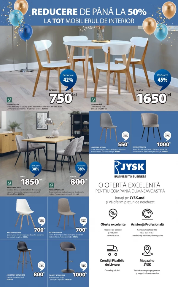 Catalog Jysk - Catalogul cu reduceri, pagina 3: reduceri și oferte 29 septembrie – 7 octombrie 2026
