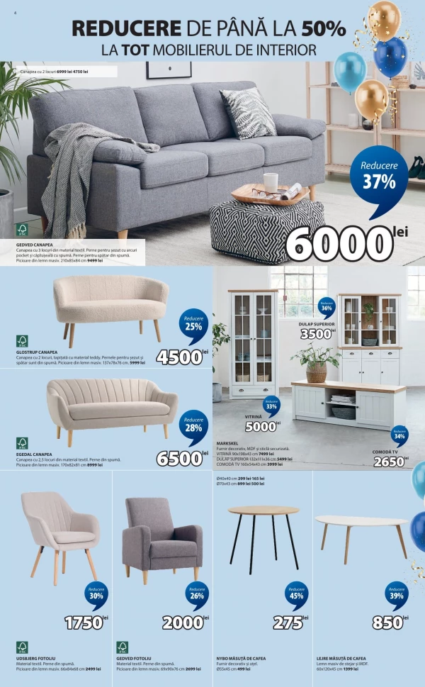 Catalog Jysk - Catalogul cu reduceri, pagina 4: reduceri și oferte 29 septembrie – 7 octombrie 2026