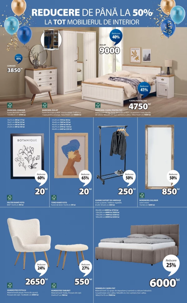 Catalog Jysk - Catalogul cu reduceri, pagina 2: reduceri și oferte 29 septembrie – 7 octombrie 2026