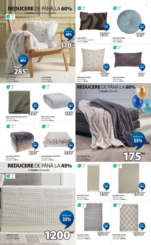 Catalog Jysk - Catalogul cu reduceri, pagina 11: reduceri și oferte 29 septembrie – 7 octombrie 2026