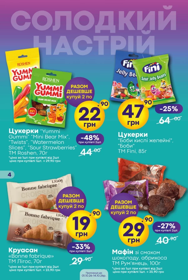 Каталог Сімі - Каталог знижок, сторінка 4: знижки та акції 1 – 14 жовтня 2026
