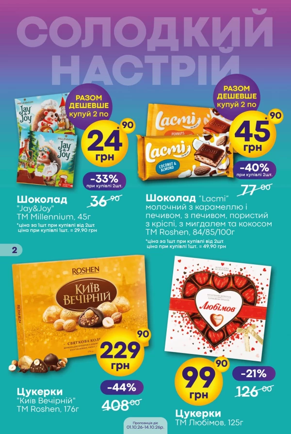 Каталог Сімі - Каталог знижок, сторінка 2: знижки та акції 1 – 14 жовтня 2026