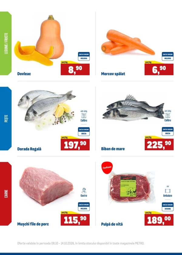 Catalog Metro - Oferte săptămânale la produse proaspete, pagina 2: reduceri și oferte 8 – 14 octombrie 2026
