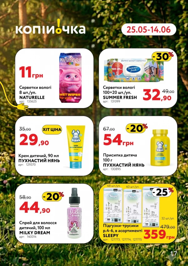 Каталог Копійочка - Каталог знижок, сторінка 17: знижки та акції 25 травня - 14 червня 2026