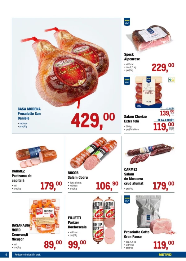 Catalog Metro - Catalogul cu reduceri, pagina 4: reduceri și oferte 28 mai - 10 iunie 2026