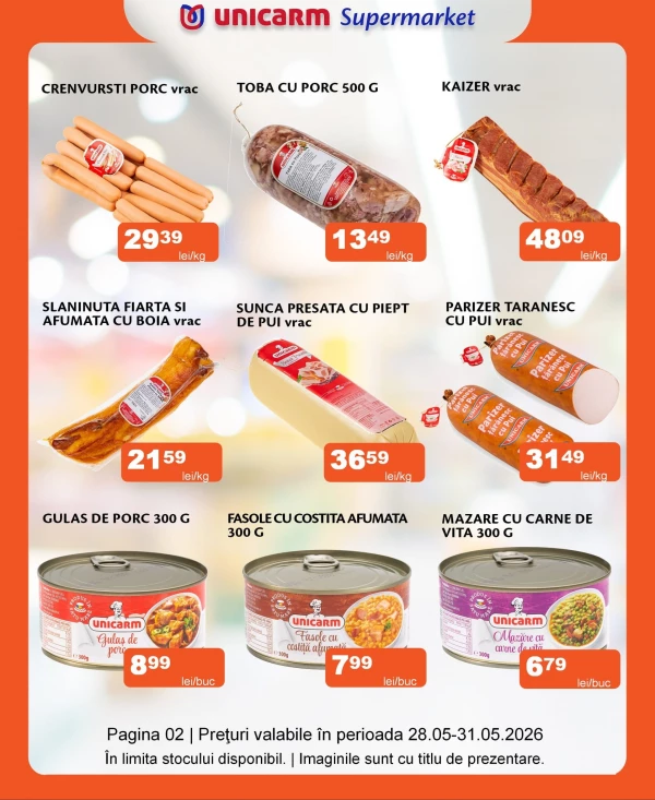 Catalog Unicarm - Catalogul cu reduceri, pagina 2: reduceri și oferte 28 - 31 mai 2026