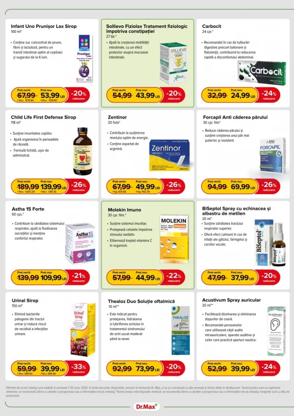 Catalog DrMax - Catalogul cu reduceri, pagina 6: reduceri și oferte 01 - 30 iunie 2026