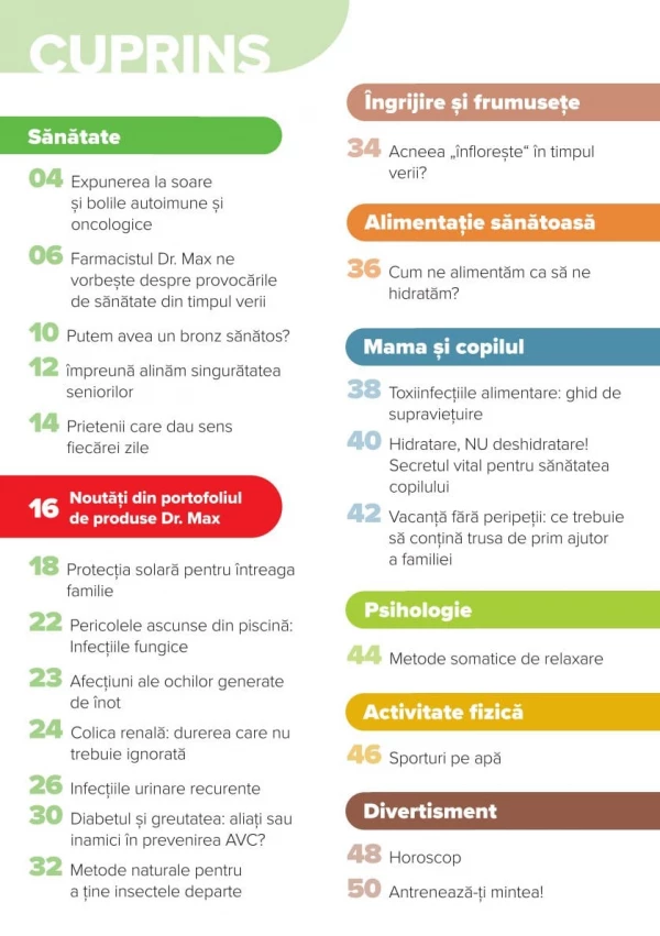 Catalog DrMax - Revista DrMax, pagina 3: reduceri și oferte 01 iunie - 31 august 2026