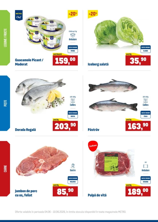 Catalog Metro - Oferte săptămânale la produse proaspete, pagina 2: reduceri și oferte 04 - 10 iunie 2026