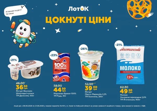Каталог ЛотОК - Каталог знижок, сторінка 4: знижки та акції 08 - 21 червня 2026