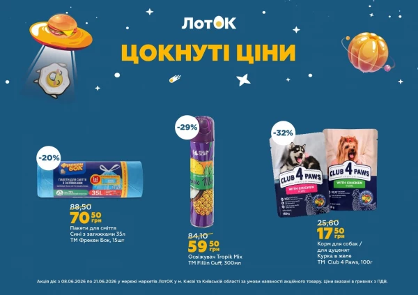 Каталог ЛотОК - Каталог знижок, сторінка 3: знижки та акції 08 - 21 червня 2026
