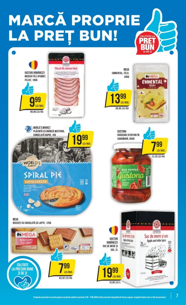 Catalog Mega Image - Catalogul cu reduceri, pagina 7: reduceri și oferte 11 - 17 iunie 2026