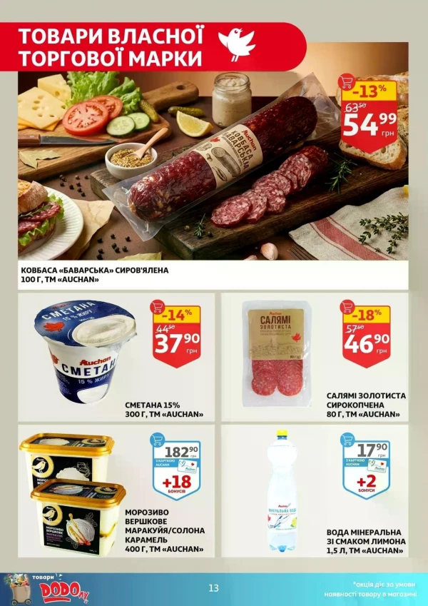 Каталог Auchan - Каталог знижок, сторінка 13: знижки та акції 10 - 16 червня 2026