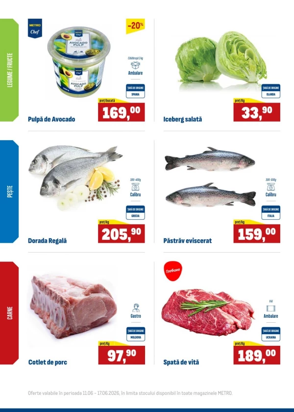 Catalog Metro - Oferte săptămânale la produse proaspete, pagina 2: reduceri și oferte 11 - 17 iunie 2026