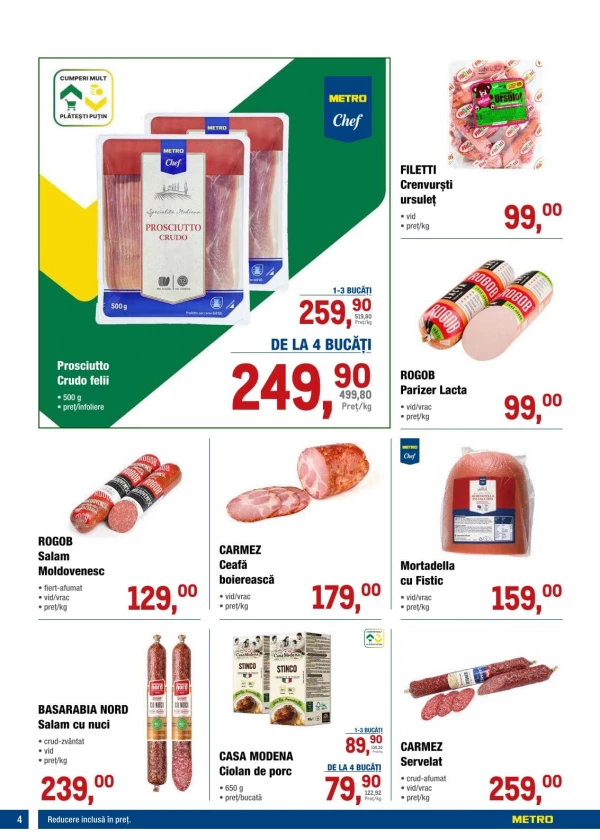 Catalog Metro - Catalogul cu reduceri, pagina 4: reduceri și oferte 11 - 24 iunie 2026