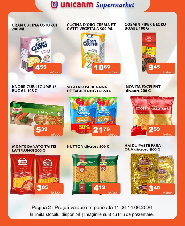 Catalog Unicarm - Catalogul cu reduceri, pagina 2: reduceri și oferte 11 - 14 iunie 2026